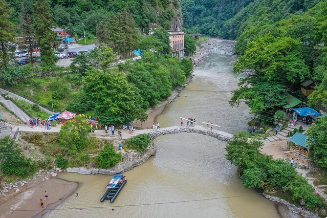 Full Day Tour from Batumi to Waterfalls - Sarpi: an Apostle Andrew monument by the border