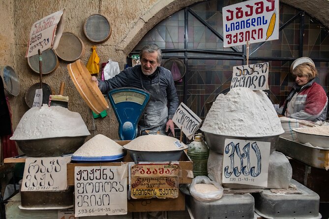Half-Day Food Tour of Tbilisi Dezerter's Bazaar - Georgian wine at the final stop
