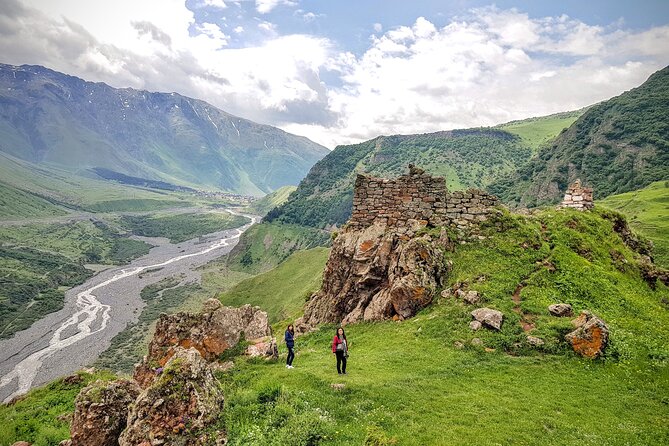 Kazbegi Adventure Day Trip - Hike to Gveleti waterfall plus Gergeti, Ananuri - Ananuri Fortress: towers beside the road