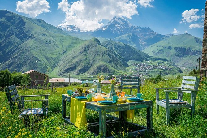 KAZBEGI GUDAURI ANANURI One day group tour From Tbilisi! - Gergeti Trinity Church and the 20 GEL jeep ride