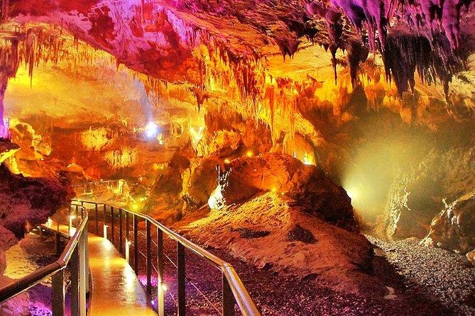 Martvili + Okatse + Caves - Prometheus Cave: colored chambers below Kumistavi