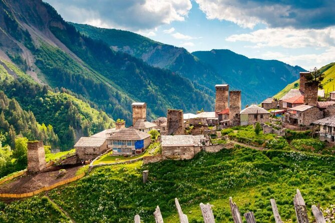 Mestia Ushguli private tour - Lamaria and the view over Ushguli