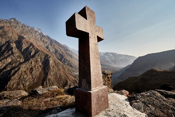 Private day trip to the Caucasus mountains and the Russian border - Lunch adds a useful pause in Kazbegi