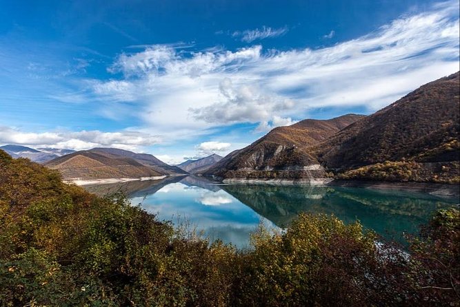 Private Tour Ananuri-Kazbegi-Gudauri - Zhinvali Lake beside the fortress
