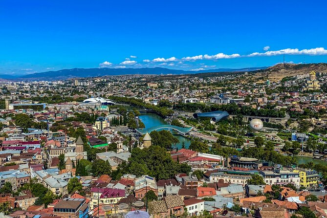 Tbilisi Walking Tour Including Cable Car and Traditional Bakery - The leaning clock tower and Shardeni Street