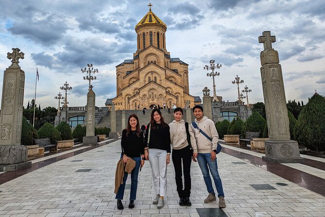 Top highlights of Tbilisi: Old City Sameba Chronicles of Georgia - Narikala Fortress above the rooftops